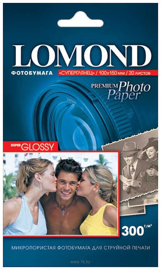 Фотографии Lomond суперглянцевая односторонняя A6 300 г/кв.м. 20 листов (1109101)