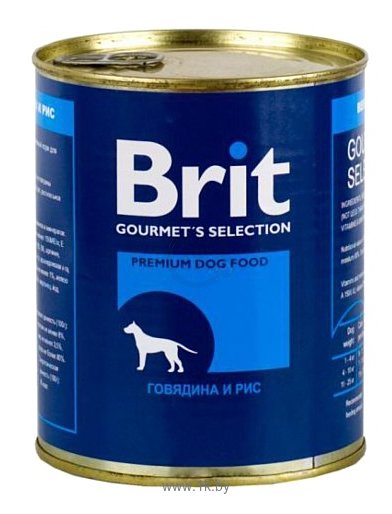 Фотографии Brit (0.85 кг) 24 шт. Консервы для собак Говядина и рис