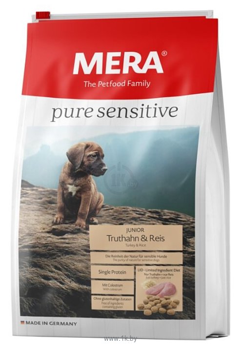 Фотографии Mera (1 кг) Pure Sensitive Junior с индейкой и рисом для щенков
