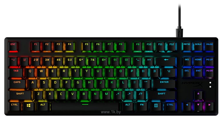 Фотографии HyperX Alloy Origins Core PBT HyperX Aqua (без кириллицы)