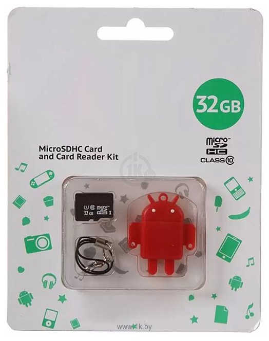 Фотографии QUMO Fundroid microSDHC QM32GCR-MSD10-FD-RED 32GB