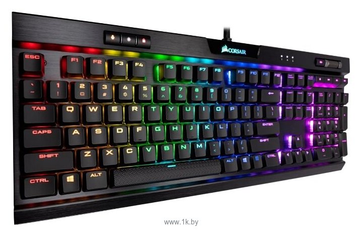 Фотографии Corsair K70 RGB MK.2 Mechanical Gaming Keyboard CHERRY MX Red black USB