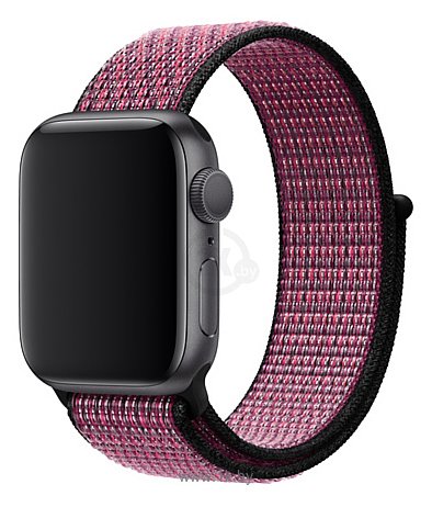 Фотографии Apple Nike из плетеного нейлона 44 мм (розовый всплеск/пурпурн.)MWU42