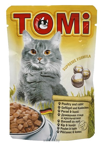 Фотографии ToMi (0.1 кг) 1 шт. Паучи для кошек птица с кроликом