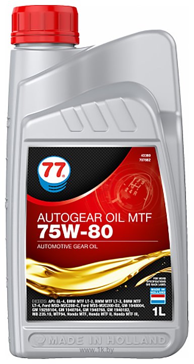 Фотографии 77 Lubricants Autogear Oil MTF 75W-80 1л