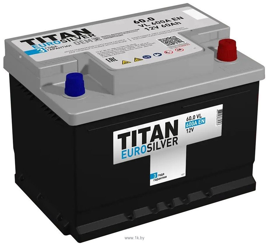 Фотографии Titan EuroSilver R+ низ (60Ah)