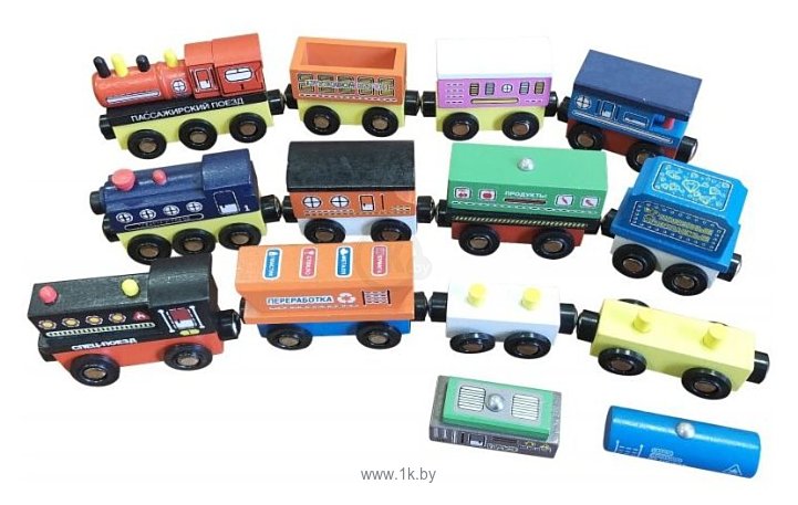 Фотографии База игрушек Стартовый набор "Деревянный поезд" ДП-3