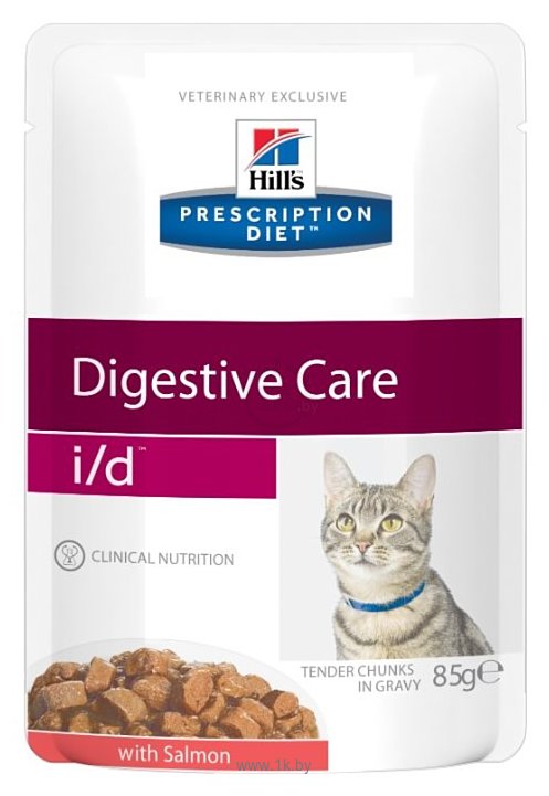Фотографии Hill's (0.085 кг) 1 шт. Prescription Diet I/D Feline Gastrointestinal Health in Gravy with Salmon