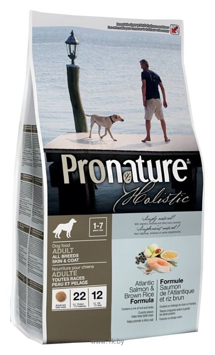 Фотографии ProNature (2.72 кг) 4 шт. Атлантический лосось и коричневый рис для взрослых собак всех пород