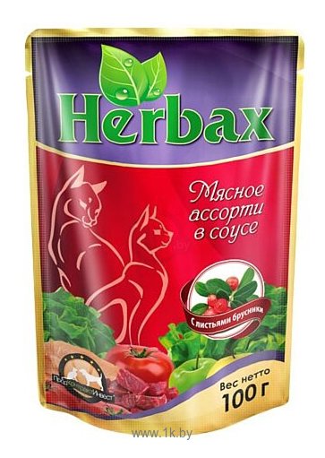 Фотографии Herbax Мясное ассорти в соусе с листьями брусники (0.1 кг)