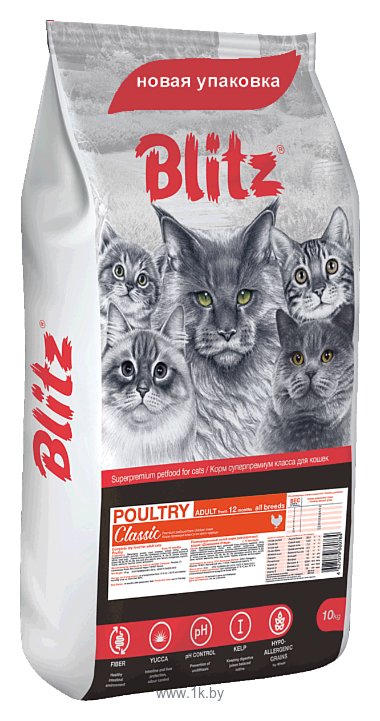 Фотографии Blitz (10 кг) Adult Cats Poultry dry