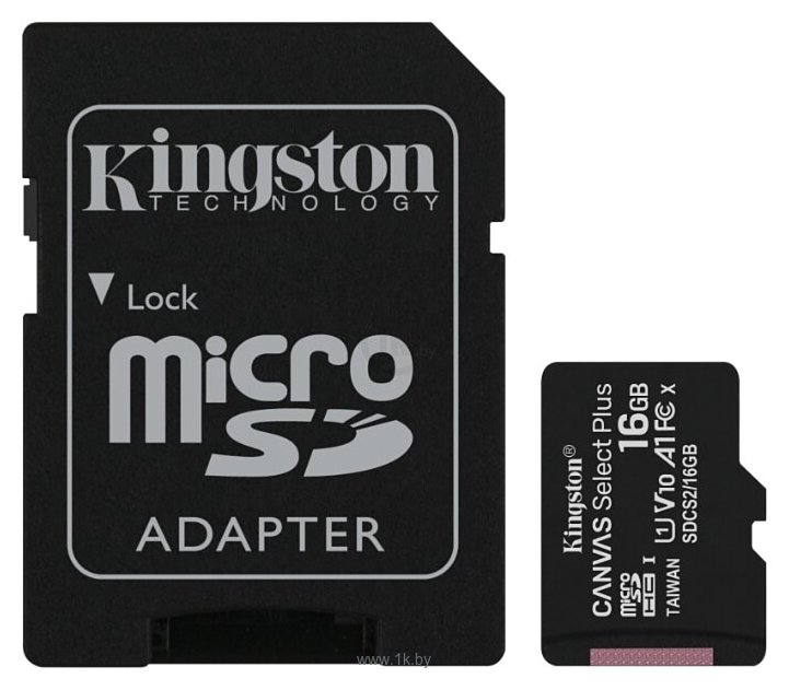 Фотографии Kingston Canvas Select Plus microSDHC 16GB (с адаптером)