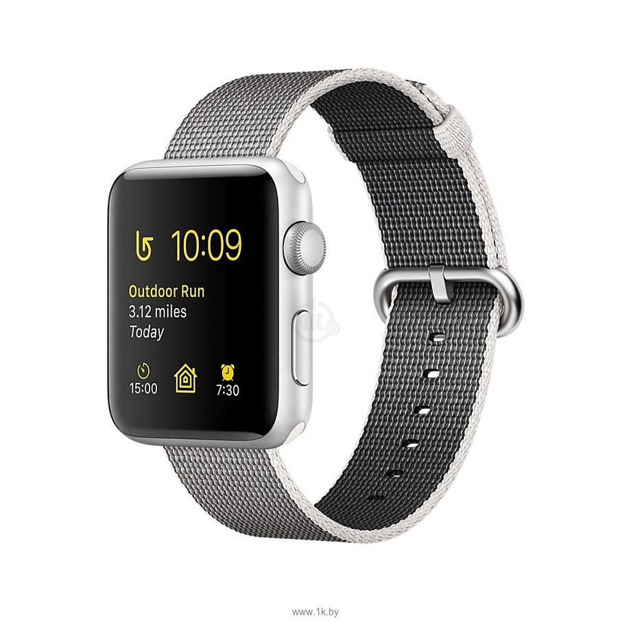 Фотографии Apple Watch Series 2 42mm Silver with Pearl Woven Nylon (MNPK2)