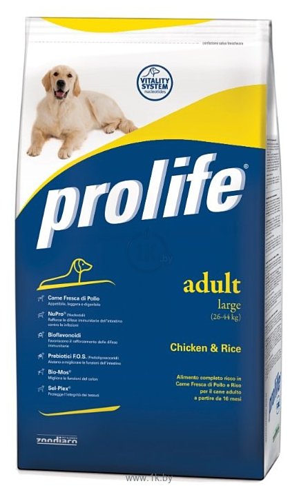 Фотографии Prolife Adult Large с курицей и рисом (12 кг)