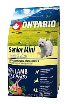 Фотографии Ontario (6.5 кг) Senior Mini Lamb & Rice