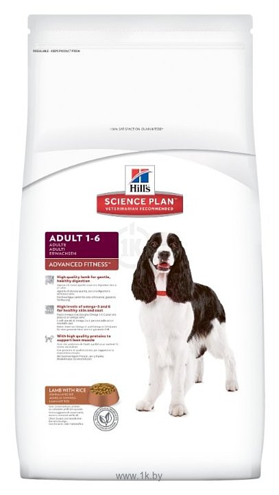 Фотографии Hill's (12 кг) Science Plan Canine Adult Advanced Fitness Lamb & Rice