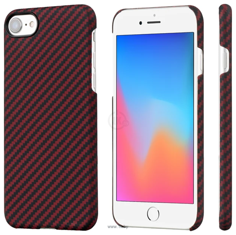 Фотографии Pitaka MagEZ Case Pro для iPhone 8 (twill, черный/красный)