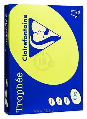 Фотографии Clairefontaine Trophee A4 80 г/кв.м 500 л 2977 (желтый неон)