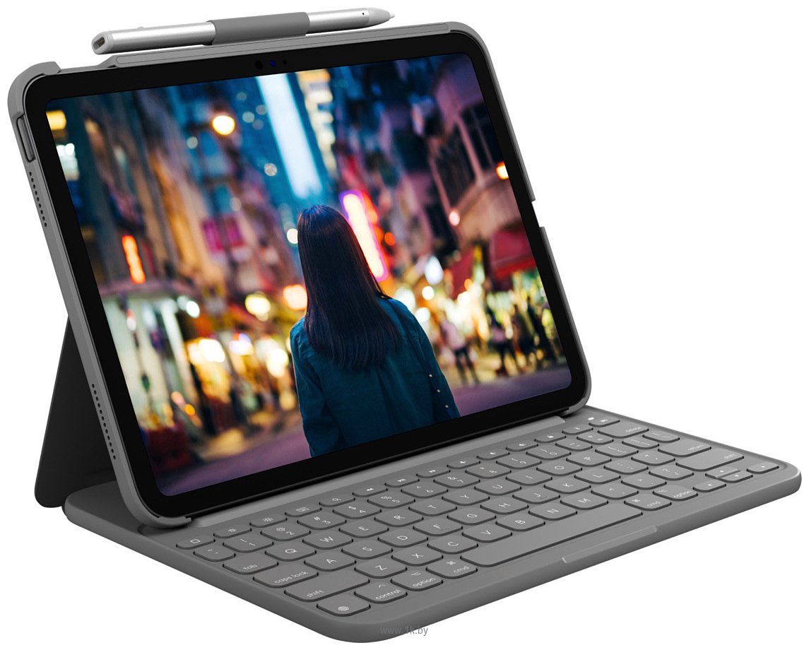 Фотографии Logitech Slim Folio для iPad 10th gen (серый)