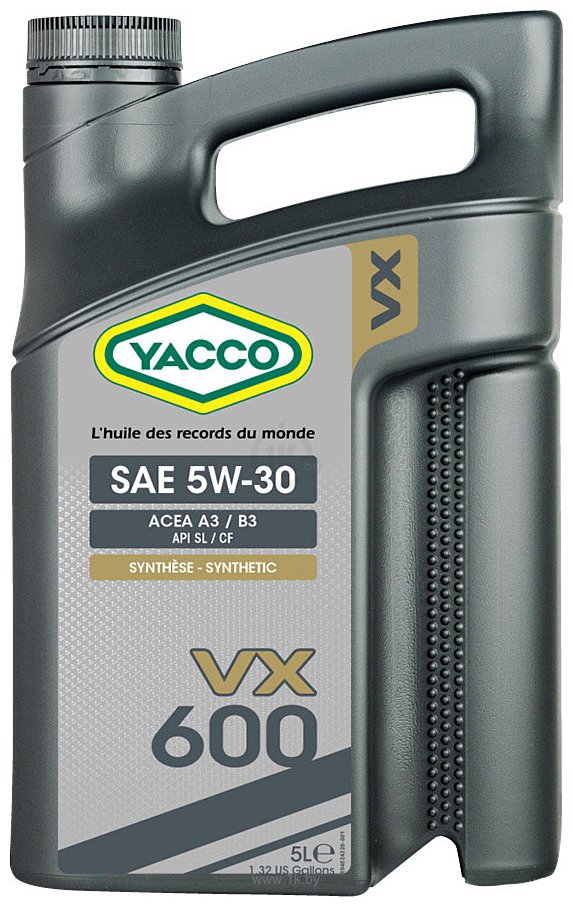 Фотографии Yacco VX 600 ACEA A3/B3 API SL/CF 5W-30 5л