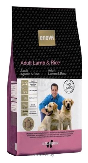 Фотографии ENOVA Adult Lamb & Rice сухой корм для собак (1.5 кг)