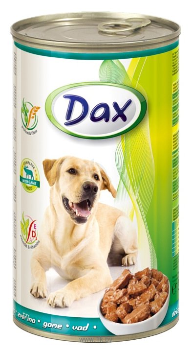 Фотографии DAX Дичь для собак консервы (1.24 кг) 1 шт.