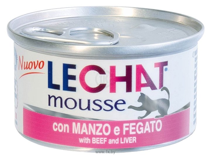 Фотографии LeChat Mousse с Говядиной и Печенью (0.085 кг) 1 шт.