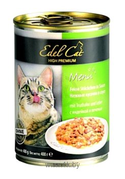 Фотографии Edel Cat Консервы с Индейкой и Печенью в соусе (0.4 кг) 1 шт.