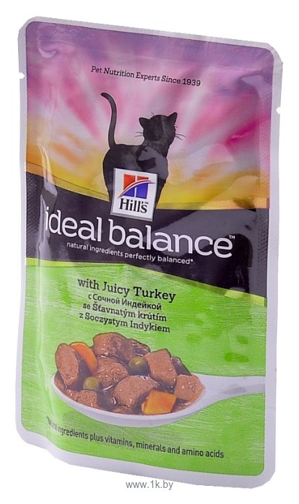 Фотографии Hill's Ideal Balance Feline Adult with Juicy Turkey wet (0.085 кг) 12 шт.