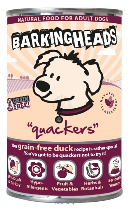 Фотографии Barking Heads (0.4 кг) 1 шт. Консервы для собак Кряква