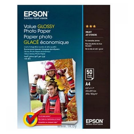 Фотографии Epson Value Glossy Photo Paper A4 183 г/м2 50 листов (C13S400036)