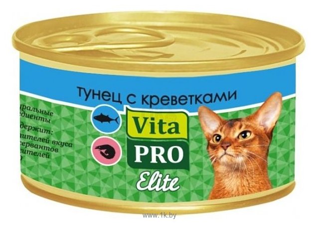 Фотографии Vita PRO Мясные и рыбные волокна Elite для кошек, тунец с креветками (0.07 кг) 24 шт.