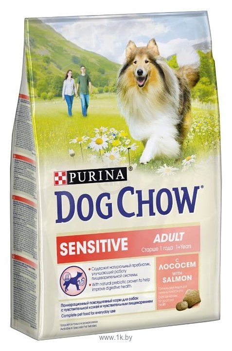 Фотографии DOG CHOW Sensitive с лососем для собак с чувствительным пищеварением (2.5 кг)