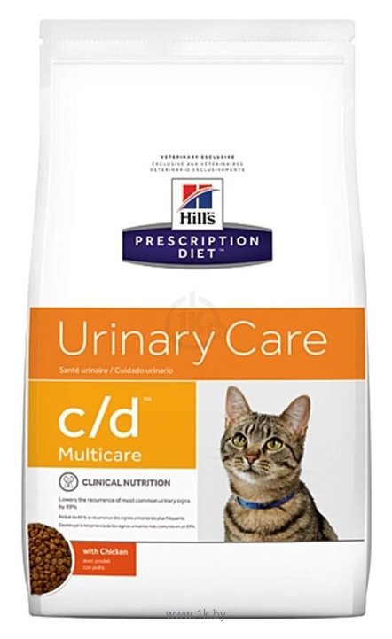 Фотографии Hill's Prescription Diet C/D Feline Urinary Multicare Chicken dry (10 кг)