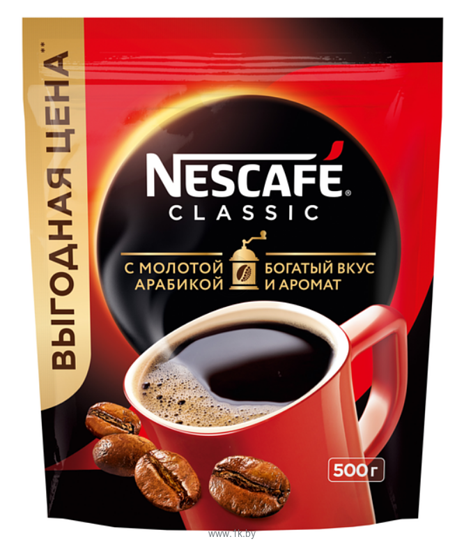 Фотографии Nescafe Classic растворимый 500 г (пакет)