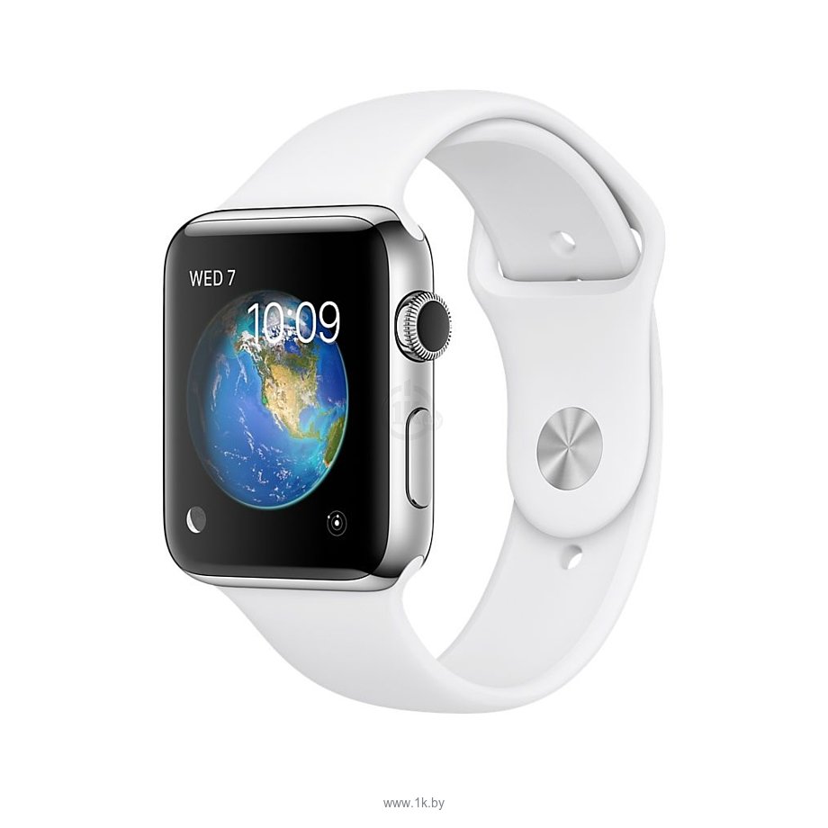 Фотографии Apple Watch Series 2 38mm Stainless Steel with White Sport (MNP42)