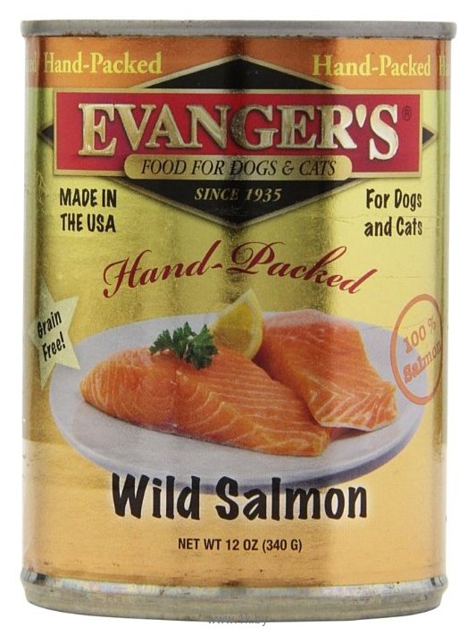 Фотографии Evanger's Hand-Packed Wild Salmon for Dogs & Cats консервы для кошек и собак (0.34 кг) 6 шт.
