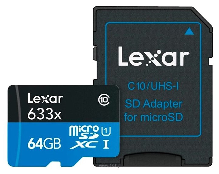 Фотографии Lexar 633x microSDXC LSDMI64GBB633A 64GB (с адаптером)