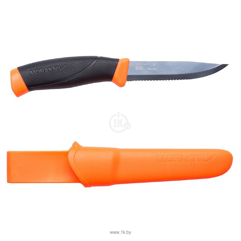 Фотографии Morakniv Companion Hi-Vis Or. Serrated (черный/оранжевый)