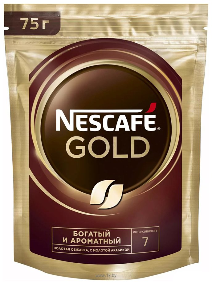 Фотографии Nescafe Gold растворимый 75 г (пакет)