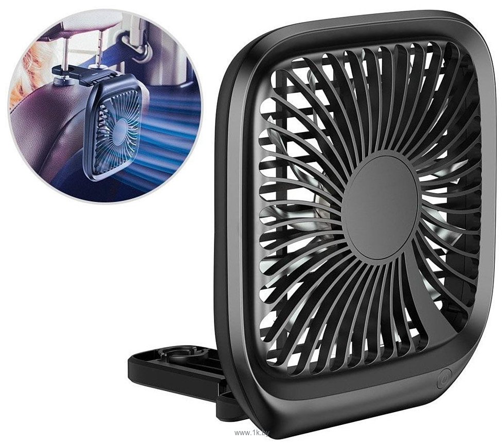 Фотографии Baseus Foldable Vehicle-mounted Backseat Fan (черный)