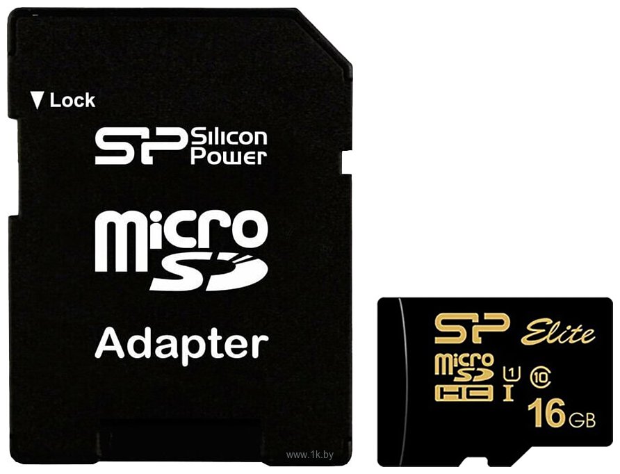 Фотографии Silicon Power Elite Gold microSDHC SP016GBSTHBU1V1GSP 16GB (с адаптером)