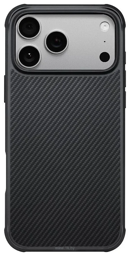 Фотографии Pitaka Aramid ProGuard для iPhone 17 Pro Max (600D Black/Grey Twill)