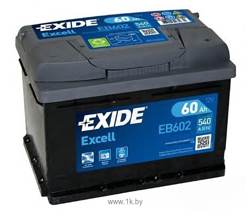 Фотографии Exide Excell EB602 R+ (60Ah)