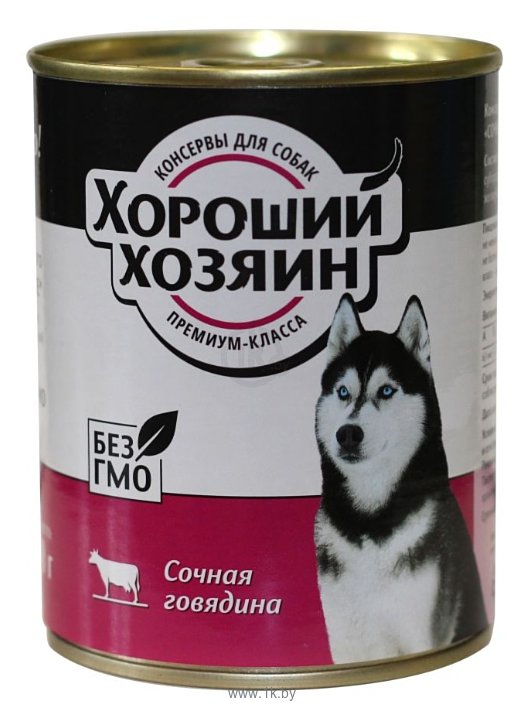 Фотографии Хороший Хозяин Консервы для собак - Сочная Говядина (0.34 кг) 2 шт.