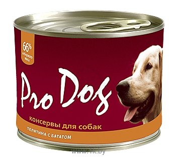 Фотографии Pro Dog Для собак телятина и сладкий картофель консервы (0.2 кг) 1 шт.