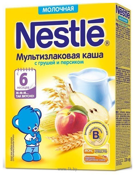 Фотографии Nestle Мультизлаковая (груша, персик), 220 г