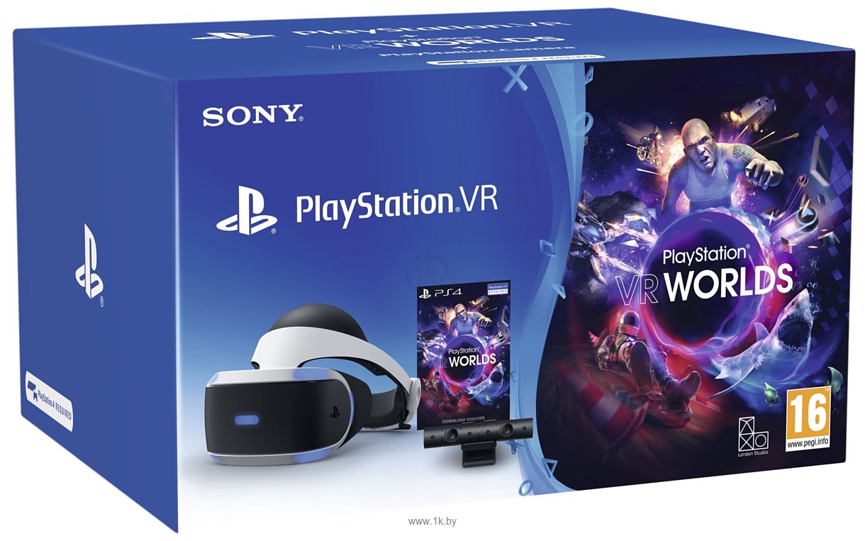 Фотографии Sony PlayStation VR v2 (с камерой и VR Worlds)