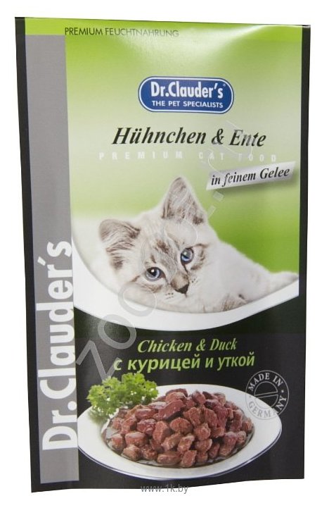 Фотографии Dr. Clauder's Premium Cat Food пауч курица и утка (0.1 кг) 1 шт.