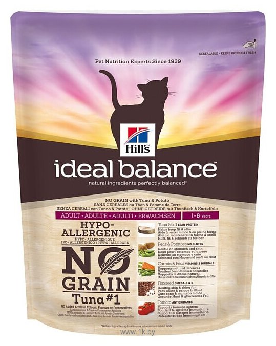 Фотографии Hill's Ideal Balance Feline Adult No Grain with Tuna & Potato (0.3 кг)